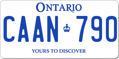 ON license plate CAAN790