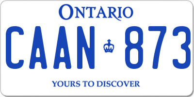 ON license plate CAAN873