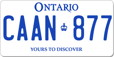 ON license plate CAAN877