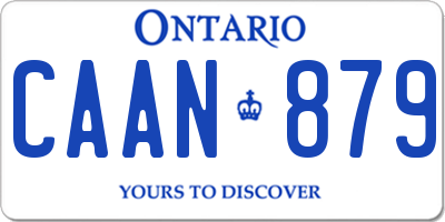 ON license plate CAAN879