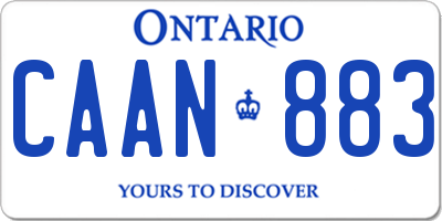 ON license plate CAAN883