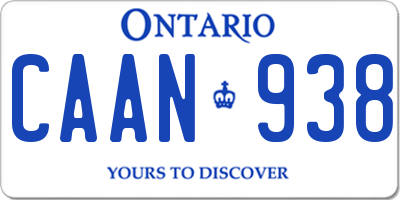 ON license plate CAAN938