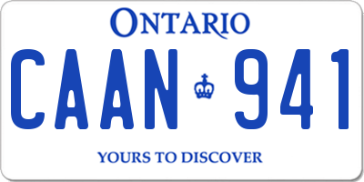 ON license plate CAAN941