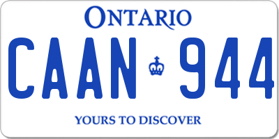 ON license plate CAAN944