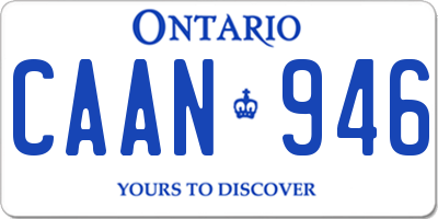 ON license plate CAAN946