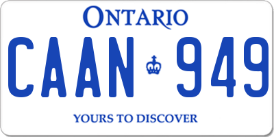 ON license plate CAAN949