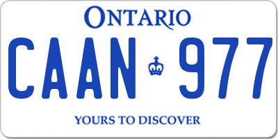 ON license plate CAAN977