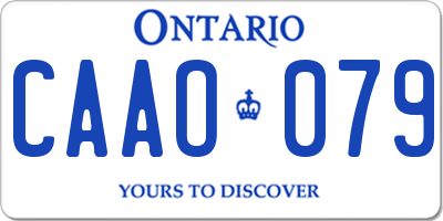 ON license plate CAAO079