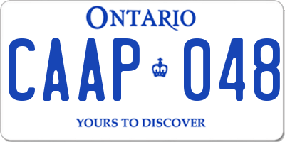 ON license plate CAAP048