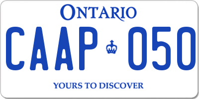 ON license plate CAAP050