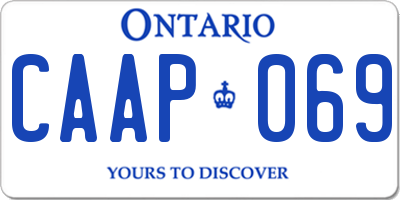 ON license plate CAAP069