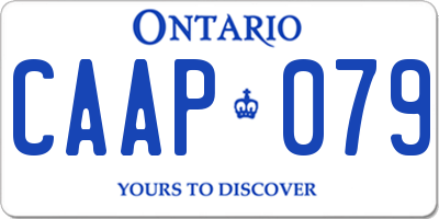 ON license plate CAAP079