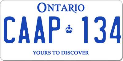 ON license plate CAAP134