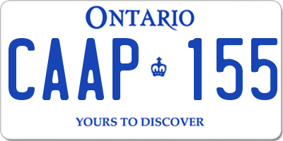 ON license plate CAAP155