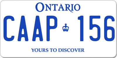 ON license plate CAAP156