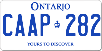 ON license plate CAAP282