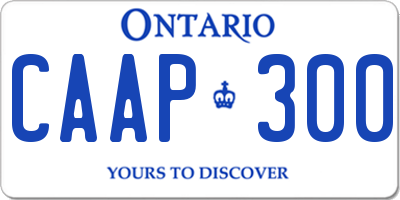 ON license plate CAAP300