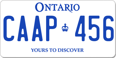 ON license plate CAAP456