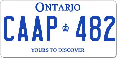 ON license plate CAAP482