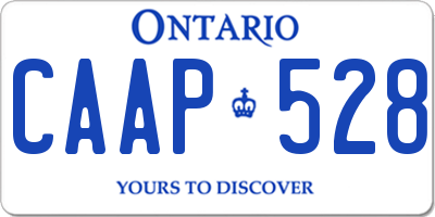 ON license plate CAAP528