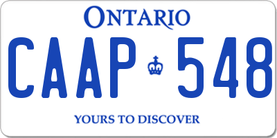 ON license plate CAAP548