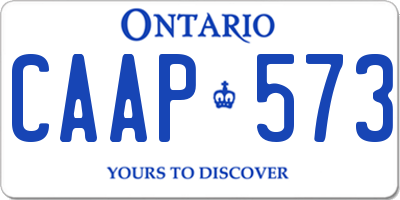 ON license plate CAAP573