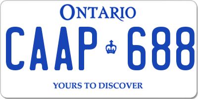 ON license plate CAAP688