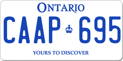 ON license plate CAAP695