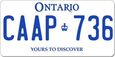 ON license plate CAAP736