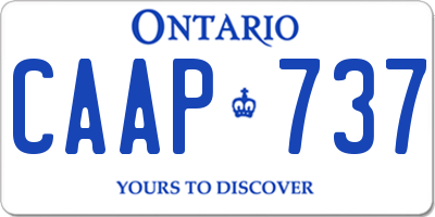 ON license plate CAAP737