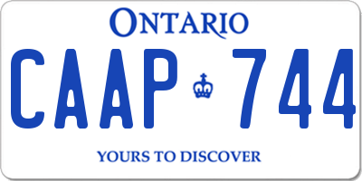 ON license plate CAAP744