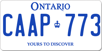 ON license plate CAAP773