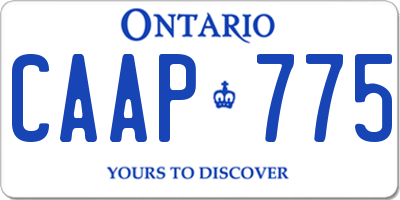 ON license plate CAAP775