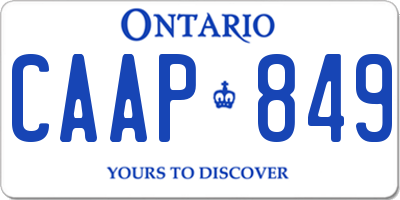 ON license plate CAAP849