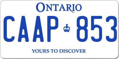 ON license plate CAAP853