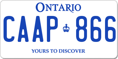 ON license plate CAAP866