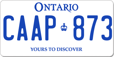 ON license plate CAAP873