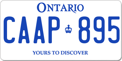 ON license plate CAAP895