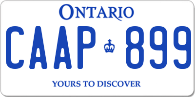 ON license plate CAAP899