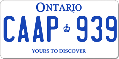 ON license plate CAAP939