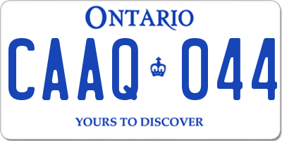 ON license plate CAAQ044