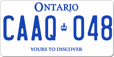 ON license plate CAAQ048