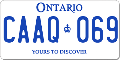 ON license plate CAAQ069