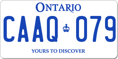 ON license plate CAAQ079