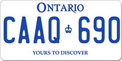 ON license plate CAAQ690