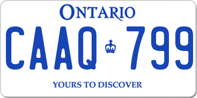 ON license plate CAAQ799