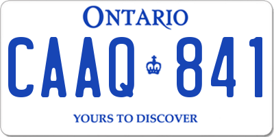 ON license plate CAAQ841