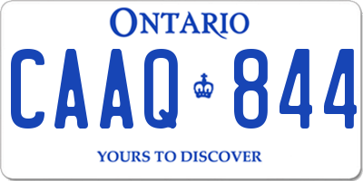 ON license plate CAAQ844