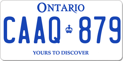 ON license plate CAAQ879