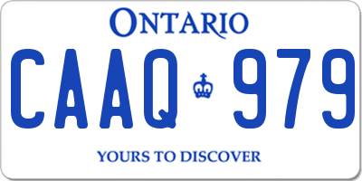 ON license plate CAAQ979